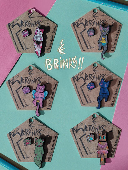 Brincos Gatinhos Carnaval